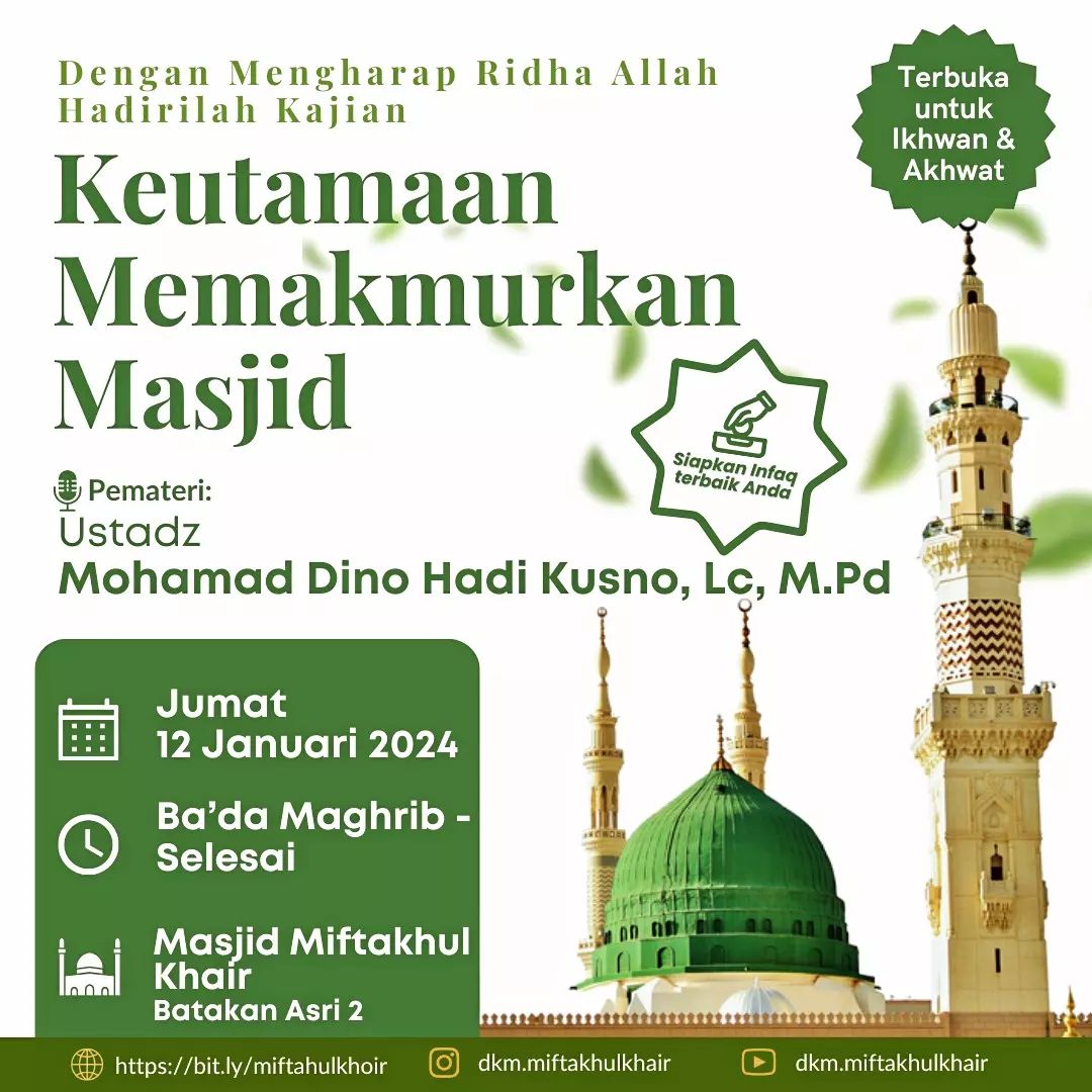 Kajian Ba'da Magrib: Keutamaan Memakmurkan Masjid